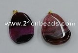 NGP8638 30*45mm - 35*50mm freeform druzy agate pendants wholesale