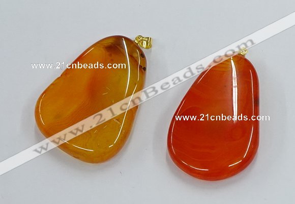 NGP8648 30*45mm - 35*50mm freeform agate pendants wholesale