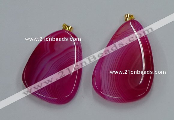 NGP8650 30*45mm - 35*50mm freeform agate pendants wholesale