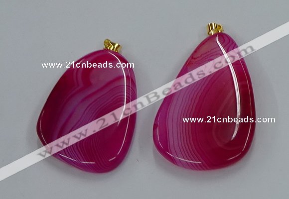 NGP8650 30*45mm - 35*50mm freeform agate pendants wholesale