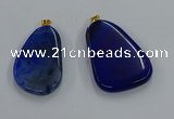 NGP8653 30*45mm - 35*50mm freeform agate pendants wholesale