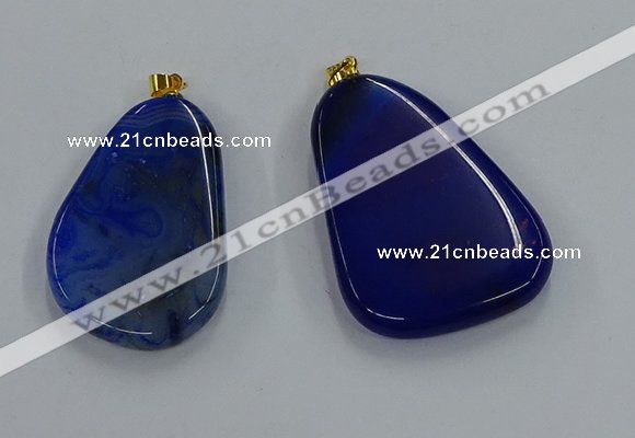NGP8653 30*45mm - 35*50mm freeform agate pendants wholesale