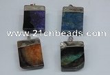 NGP8685 26*36mm rectangle druzy agate pendants wholesale