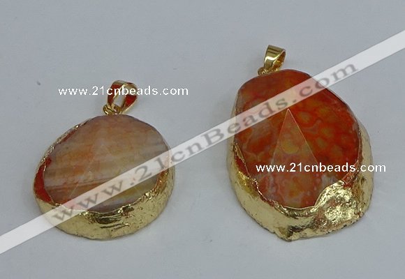 NGP8688 28*35mm - 30*40mm freeform agate pendants wholesale