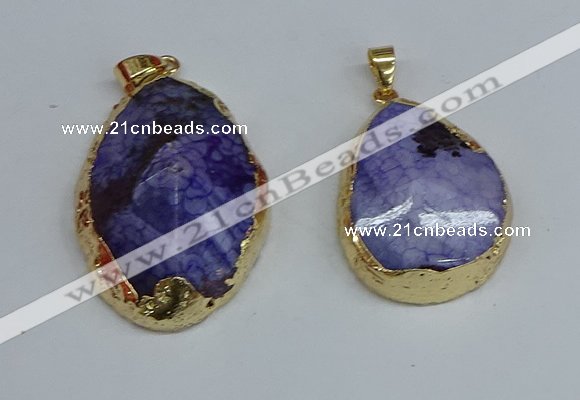 NGP8689 28*35mm - 30*40mm freeform agate pendants wholesale