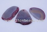 NGP869 5PCS 35-40mm*55-65mm freeform agate gemstone pendants