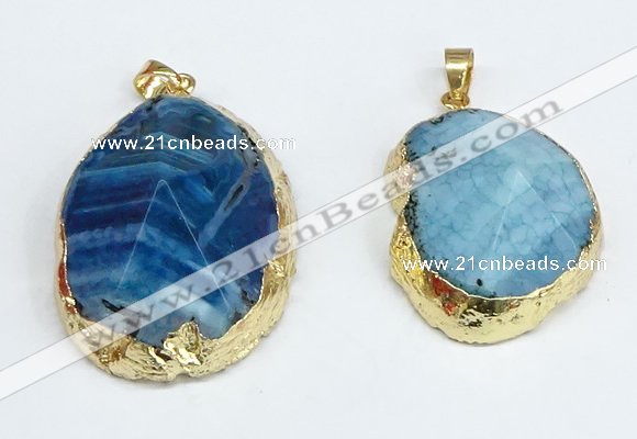 NGP8691 28*35mm - 30*40mm freeform agate pendants wholesale