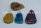 NGP8712 25*40mm – 35*50mm freeform agate pendants wholesale