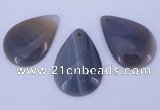 NGP875 5PCS 28*38mm flat teardrop agate gemstone pendants wholesale