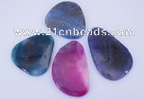 NGP876 5PCS 40-45mm*50-70mm freeform agate gemstone pendants