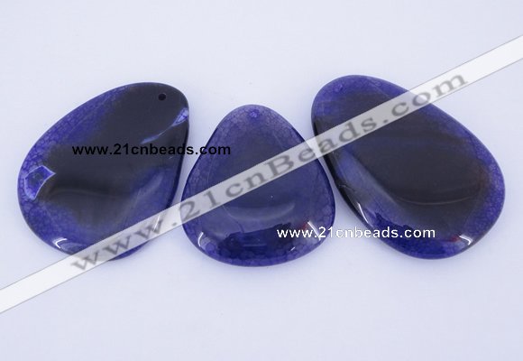 NGP879 5PCS 40-45mm*50-65mm freeform agate gemstone pendants