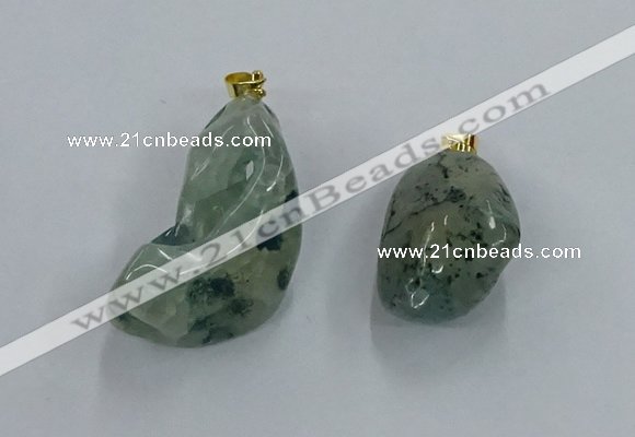 NGP8840 20*25mm - 30*40mm nuggets agate pendants wholesale