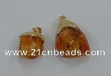 NGP8845 20*25mm - 30*40mm nuggets agate gemstone pendants