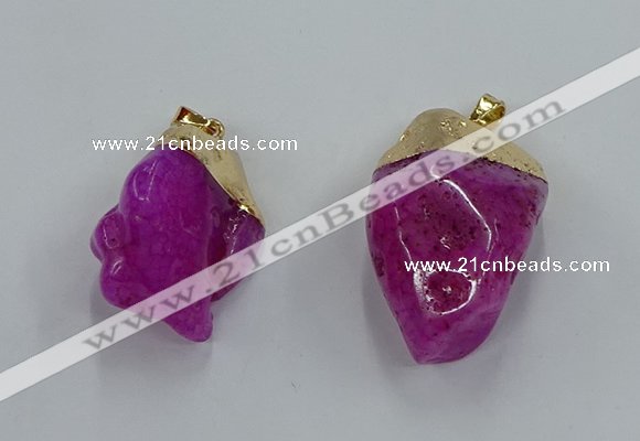 NGP8848 20*25mm - 30*40mm nuggets agate gemstone pendants