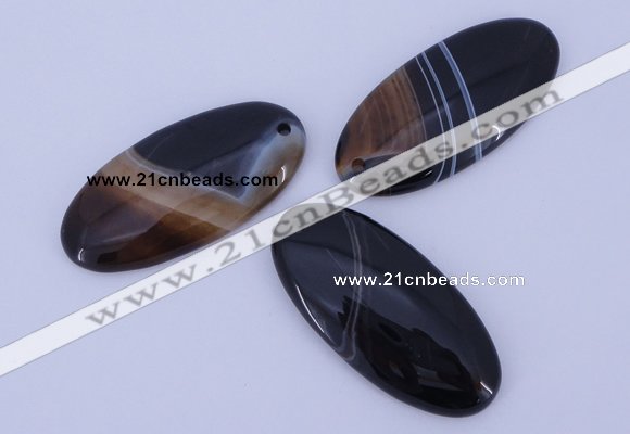 NGP885 5PCS 22*48mm oval agate gemstone pendants wholesale