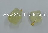 NGP8857 20*25mm - 30*40mm nuggets lemon quartz pendants wholesale