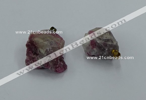 NGP8860 20*25mm - 30*40mm nuggets tourmaline pendants wholesale