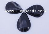 NGP887 5PCS 27*38mm flat teardrop agate gemstone pendants wholesale