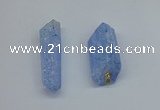 NGP8882 16*38mm - 25*60mm sticks crackle quartz pendants wholesale