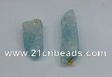 NGP8883 16*38mm - 25*60mm sticks crackle quartz pendants wholesale