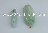 NGP8884 16*38mm - 25*60mm sticks crackle quartz pendants wholesale