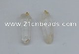 NGP8898 12*40mm - 14*42mm sticks white crystal pendants wholesale