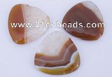 NGP893 5PCS 39*39mm triangle agate druzy geode gemstone pendants