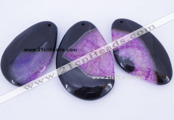 NGP903 5PCS 35-45mm*55-70mm freeform agate druzy geode gemstone pendants