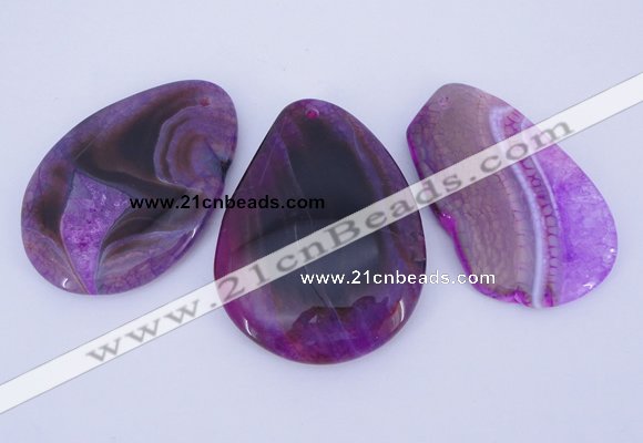 NGP904 5PCS 35-50mm*55-65mm freeform agate druzy geode gemstone pendants