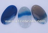 NGP905 5PCS 30*50mm oval agate druzy geode gemstone pendants