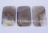 NGP913 5PCS 35*59mm rectangle agate druzy geode gemstone pendants