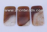 NGP919 5PCS 30*50mm rectangle agate druzy geode gemstone pendants