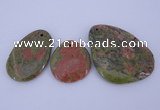 NGP939 5PCS 30-50mm*35-65mm freeform unakite gemstone pendants