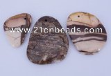 NGP946 5PCS 30-45mm*40-60mm freeform jasper gemstone pendants