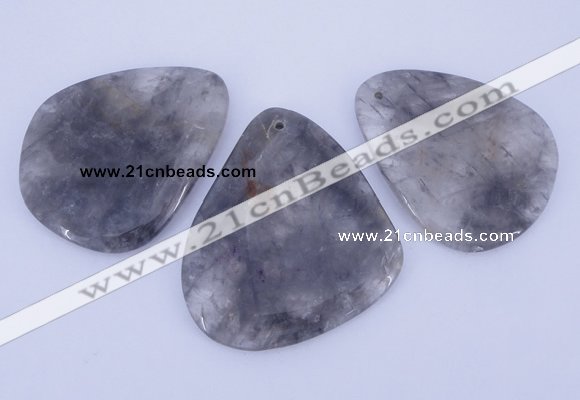 NGP949 5PCS 40-55mm*55-65mm freeform cloudy quartz gemstone pendants