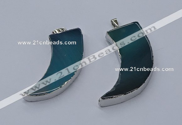 NGP9505 22*60mm - 25*65mm horn agate gemstone pendants wholesale