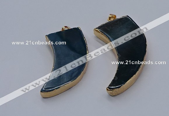 NGP9514 22*60mm - 25*65mm horn agate gemstone pendants wholesale