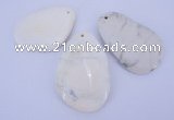 NGP960 5PCS 35-45mm*50-65mm freeform white howlite turquoise pendants