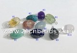 NGP9703 9*15mm teardrop  mixed gemstone pendants wholesale