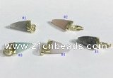 NGP9719 11*16mm arrowhead-shaped  mixed gemstone pendants wholesale