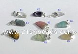 NGP9722 11*16mm horn-shaped  mixed gemstone pendants wholesale