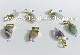 NGP9723 9*15mm arrowhead-shaped  mixed gemstone pendants wholesale