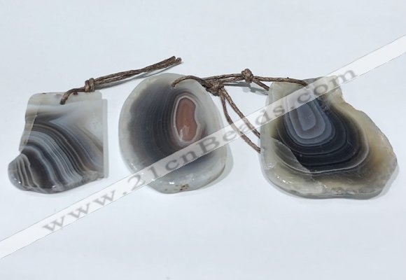 NGP9762 25*30mm-30*45mm freeform botswana agate pendants