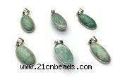 NGP9871 12*20mm oval amazonite pendant