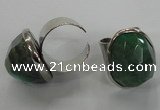 NGR02 18*25mm - 22*28mm faceted nuggets agate gemstone rings