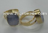 NGR07 13*18mm - 15*20mm freeform blue lace agate gemstone rings