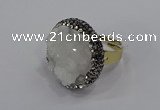 NGR1000 26mm - 28mm coin druzy quartz rings wholesale