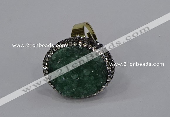 NGR1006 26mm - 28mm coin druzy quartz rings wholesale