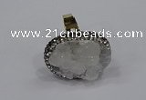 NGR1009 20*25mm - 22*30mm oval druzy quartz rings wholesale