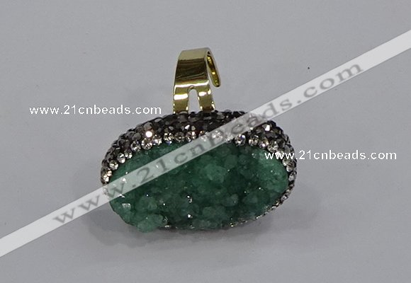 NGR1015 20*25mm - 22*30mm oval druzy quartz rings wholesale